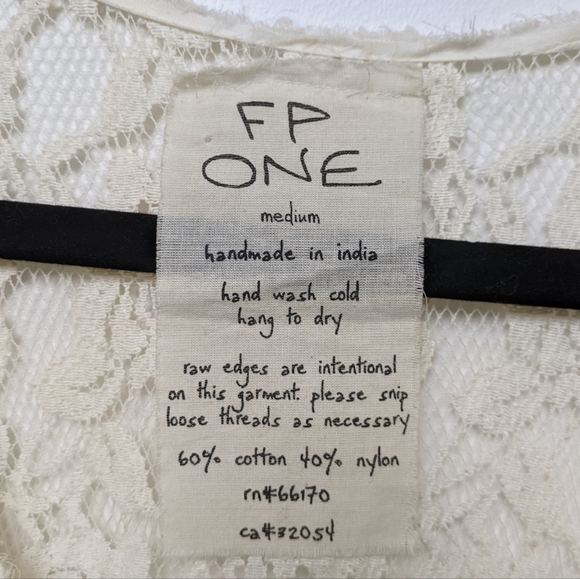 Free People FP ONE Dip Dye Emily Slip Ivory Cream M - Picture 3 of 5